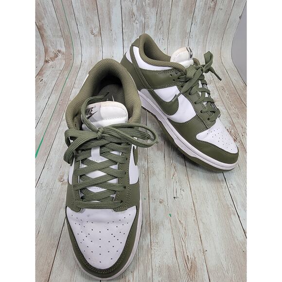 Nike Dunk Low Shoes Medium Olive White DD1503-120 Women's Size 8 - Picture 2 of 8